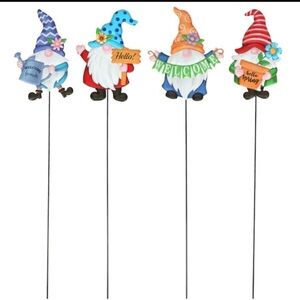 Garden Collection Decorative Metal
Spring Gnome Garden Stakes, 24-in. New